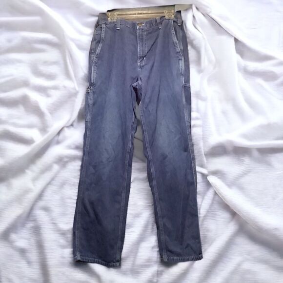 Carhartt Original Fit Utility Painters Denim Work Pants Sz 34/32 - Picture 1 of 9